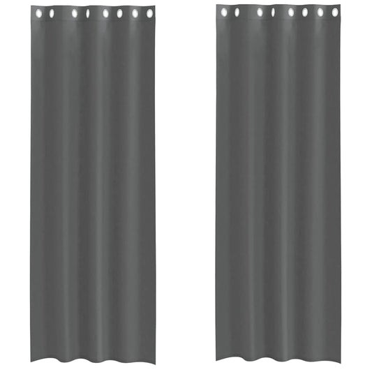 vidaXL Voile Curtains with Grommets 2 pcs Dark Grey 140x300 cm