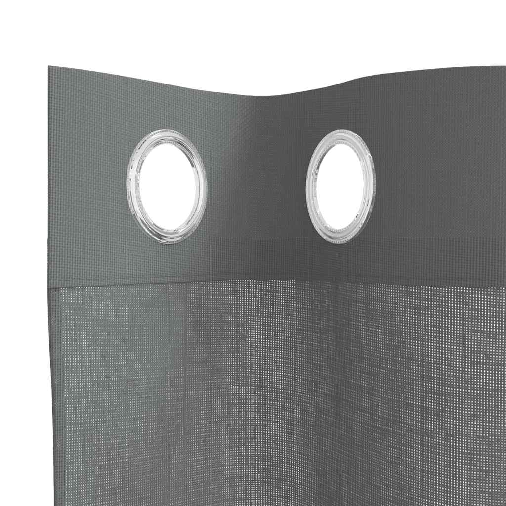 vidaXL Voile Curtains with Grommets 2 pcs Dark Grey 140x300 cm