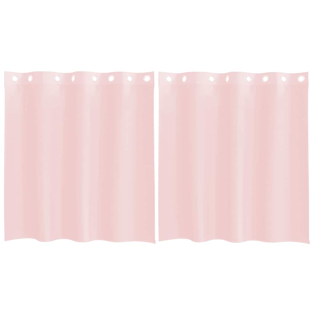 vidaXL Voile Curtains with Grommets 2 pcs Light Pink 140x140 cm