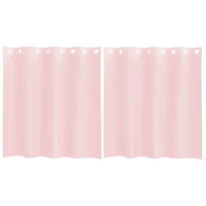 vidaXL Voile Curtains with Grommets 2 pcs Light Pink 140x140 cm