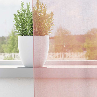 vidaXL Voile Curtains with Grommets 2 pcs Light Pink 140x140 cm