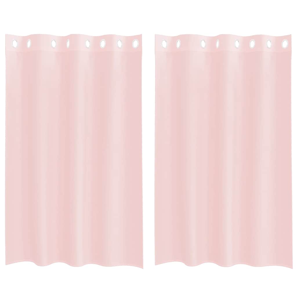 vidaXL Voile Curtains with Grommets 2 pcs Light Pink 140x175 cm