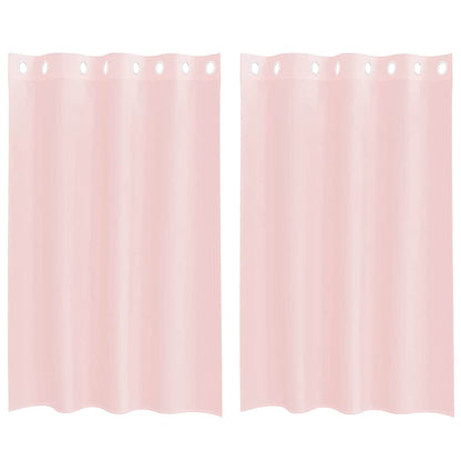 vidaXL Voile Curtains with Grommets 2 pcs Light Pink 140x175 cm
