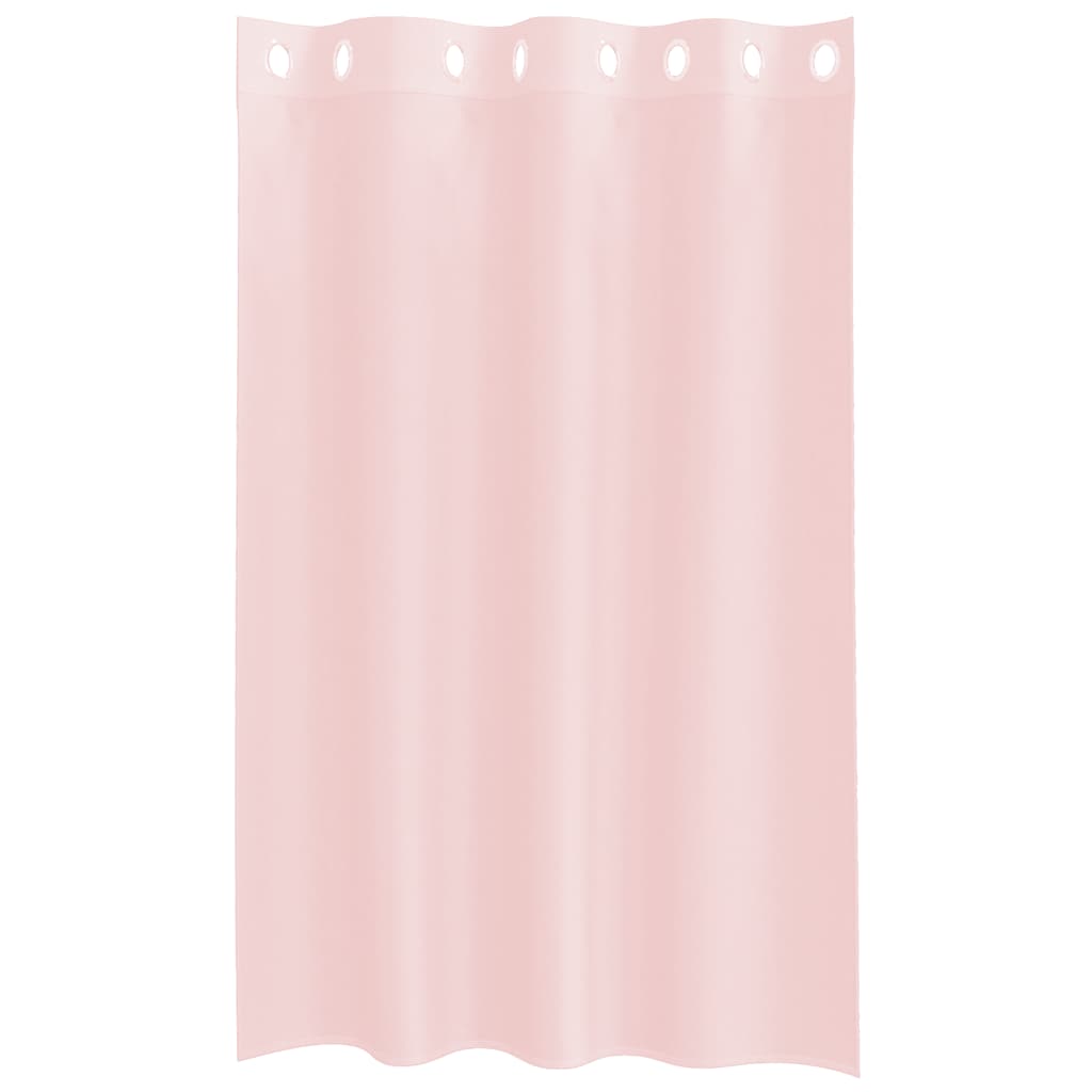 vidaXL Voile Curtains with Grommets 2 pcs Light Pink 140x175 cm