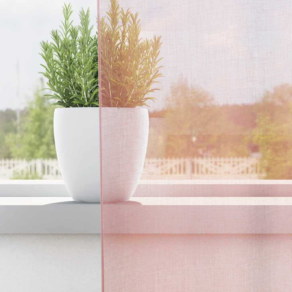 vidaXL Voile Curtains with Grommets 2 pcs Light Pink 140x225 cm