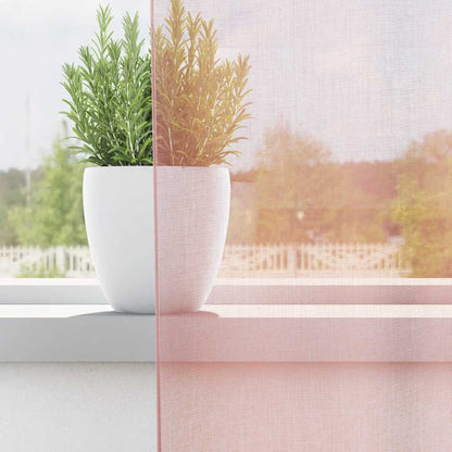 vidaXL Voile Curtains with Grommets 2 pcs Light Pink 140x225 cm