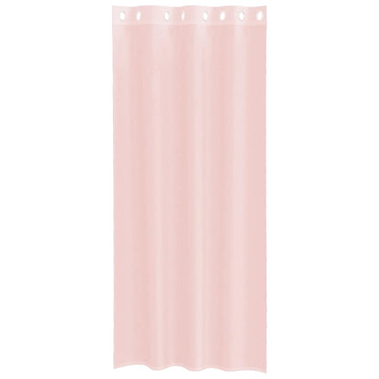 vidaXL Voile Curtains with Grommets 2 pcs Light Pink 140x225 cm