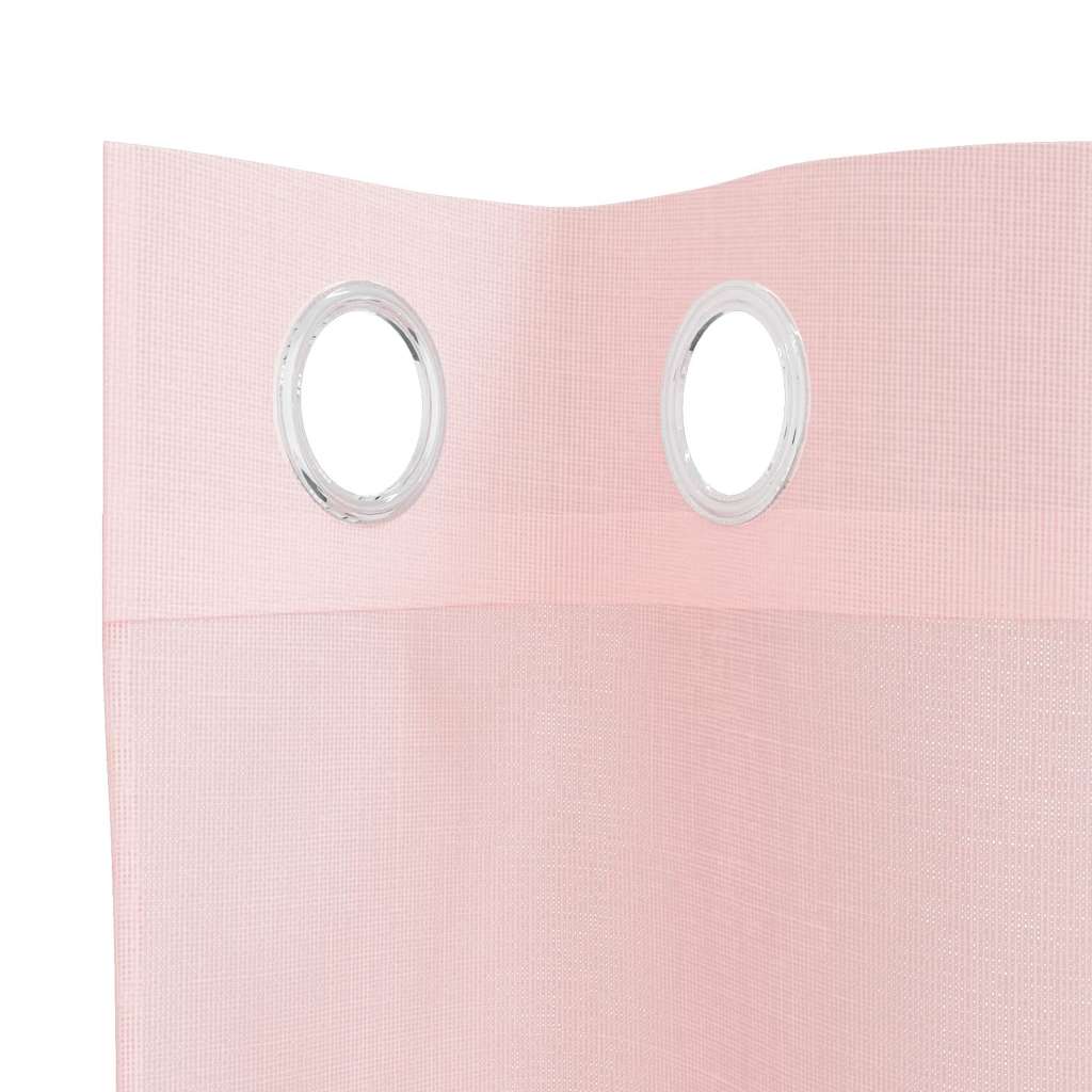 vidaXL Voile Curtains with Grommets 2 pcs Light Pink 140x225 cm