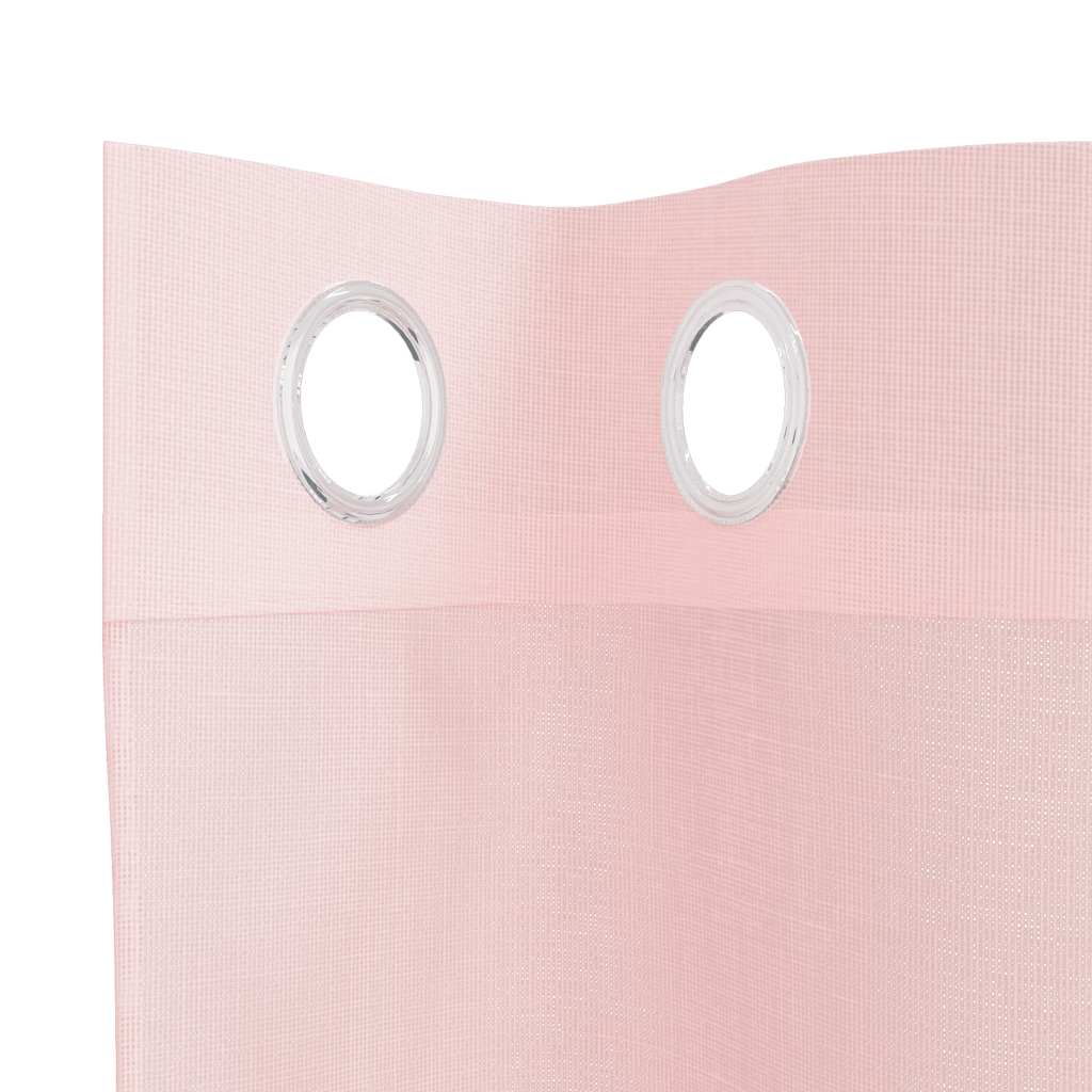 vidaXL Voile Curtains with Grommets 2 pcs Light Pink 140x225 cm