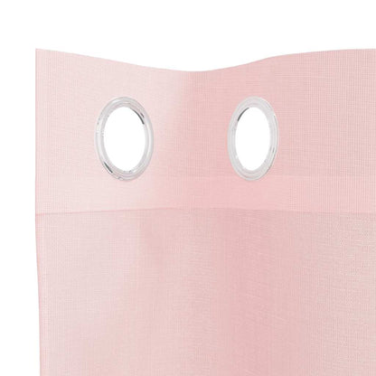 vidaXL Voile Curtains with Grommets 2 pcs Light Pink 140x225 cm
