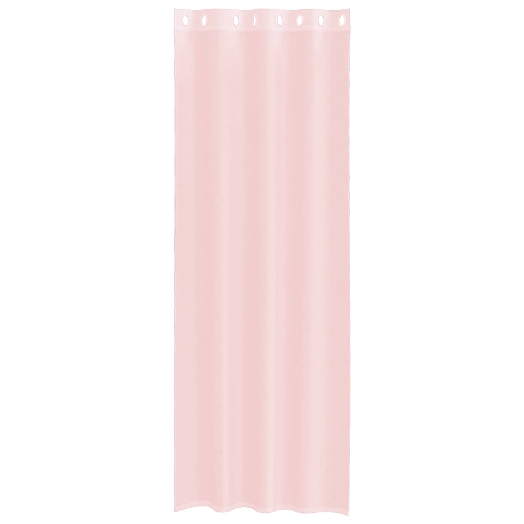 vidaXL Voile Curtains with Grommets 2 pcs Light Pink 140x260 cm
