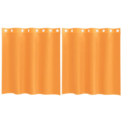 vidaXL Voile Curtains with Grommets 2 pcs Orange 140x140 cm