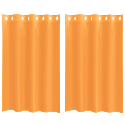 vidaXL Voile Curtains with Grommets 2 pcs Orange 140x175 cm