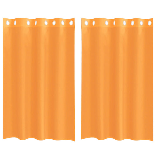 vidaXL Voile Curtains with Grommets 2 pcs Orange 140x175 cm