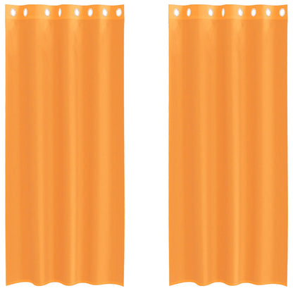 vidaXL Voile Curtains with Grommets 2 pcs Orange 140x245 cm