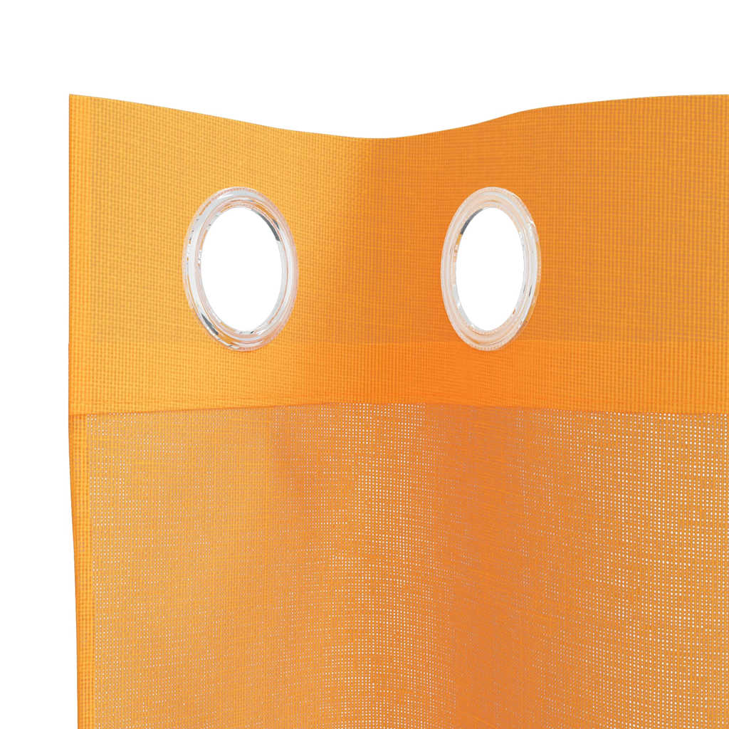 vidaXL Voile Curtains with Grommets 2 pcs Orange 140x245 cm