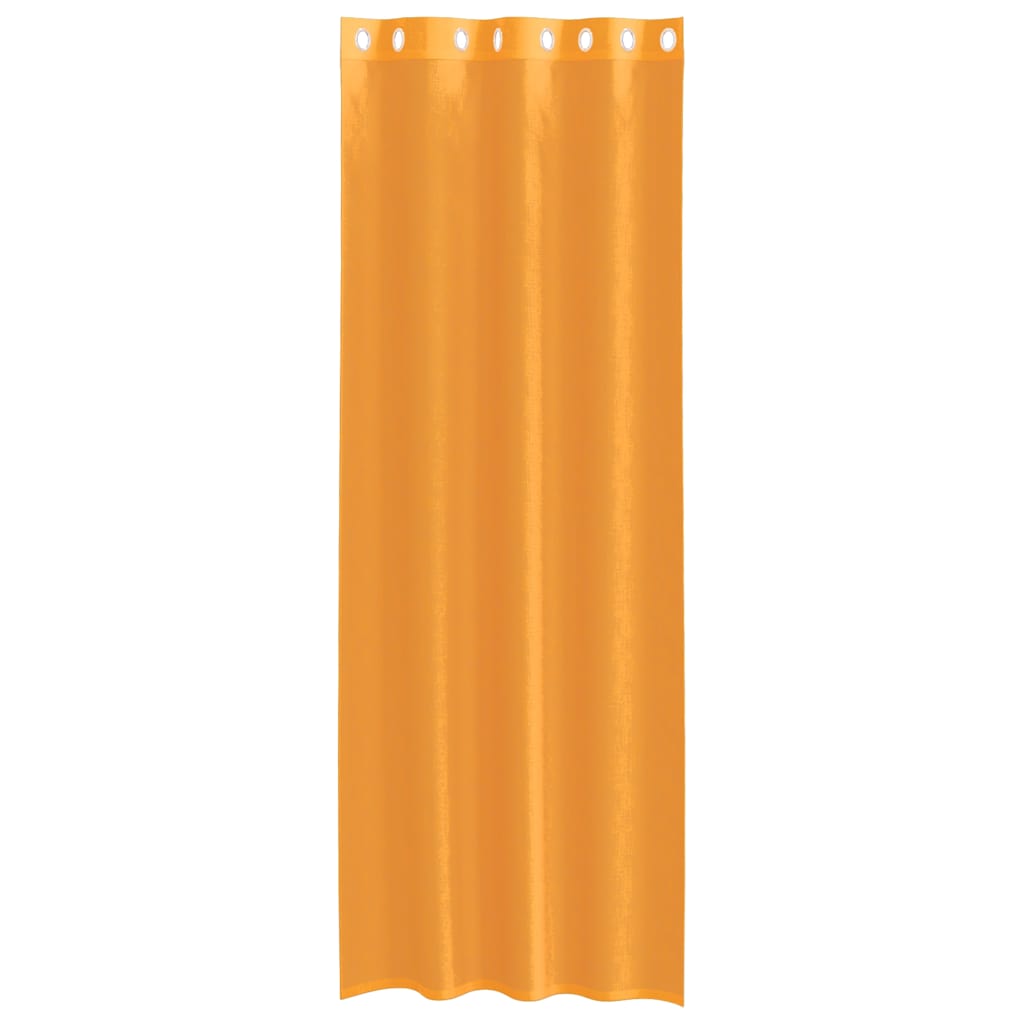 vidaXL Voile Curtains with Grommets 2 pcs Orange 140x300 cm