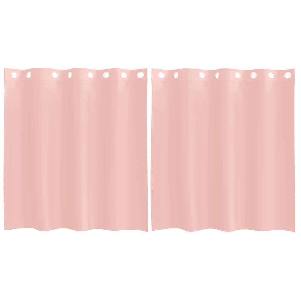 vidaXL Voile Curtains with Grommets 2 pcs Pink 140x140 cm