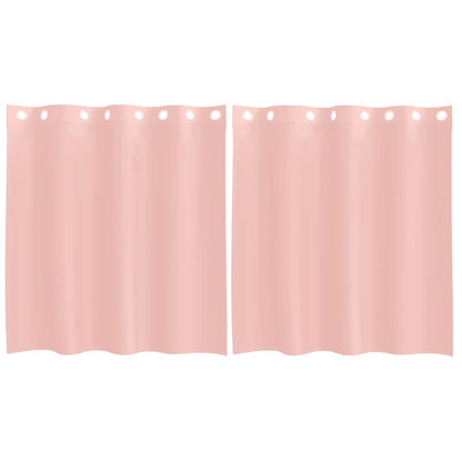 vidaXL Voile Curtains with Grommets 2 pcs Pink 140x140 cm