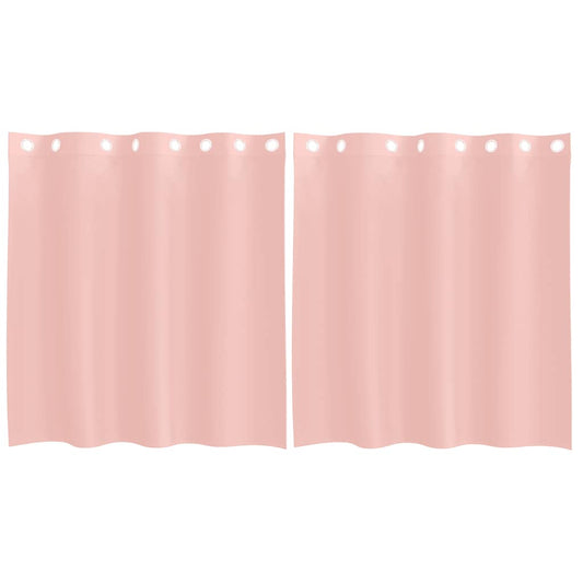 vidaXL Voile Curtains with Grommets 2 pcs Pink 140x140 cm