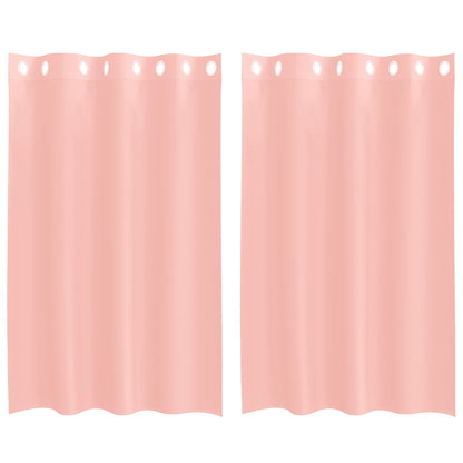 vidaXL Voile Curtains with Grommets 2 pcs Pink 140x175 cm