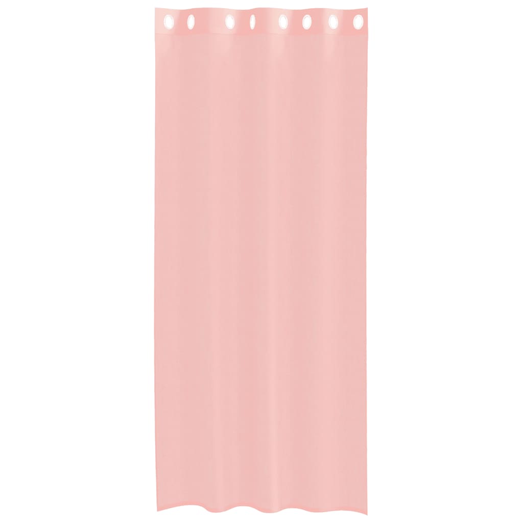 vidaXL Voile Curtains with Grommets 2 pcs Pink 140x225 cm