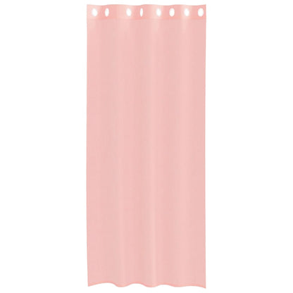 vidaXL Voile Curtains with Grommets 2 pcs Pink 140x245 cm