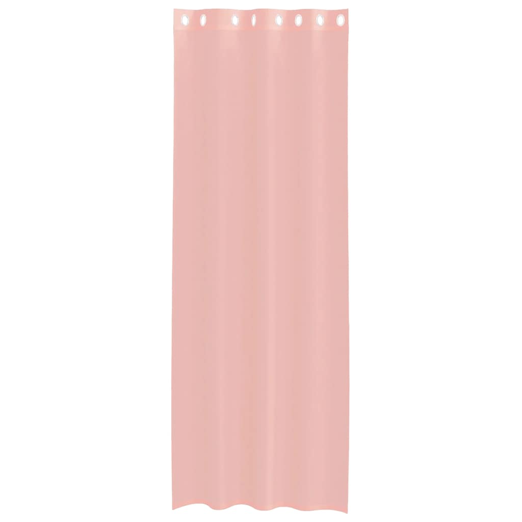 vidaXL Voile Curtains with Grommets 2 pcs Pink 140x300 cm