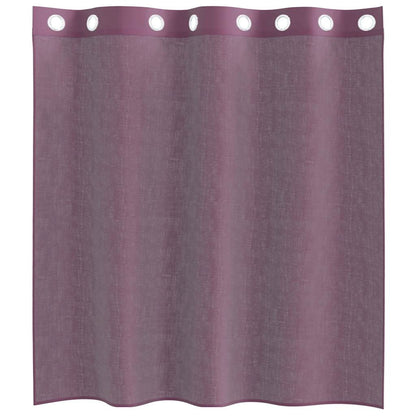 vidaXL Voile Curtains with Grommets 2 pcs Purple 140x140 cm