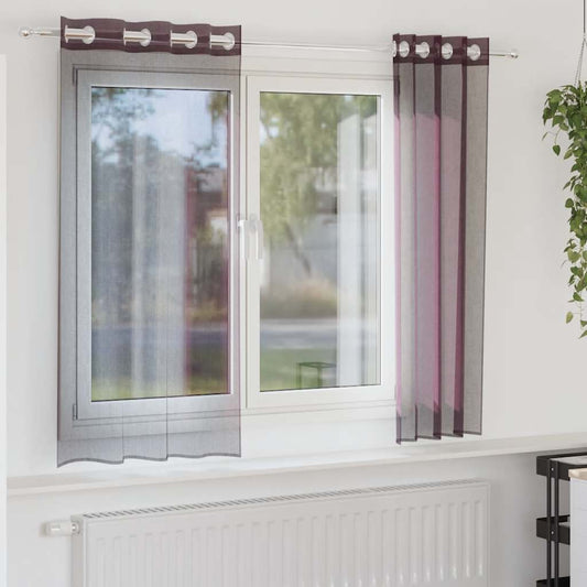 vidaXL Voile Curtains with Grommets 2 pcs Purple 140x140 cm