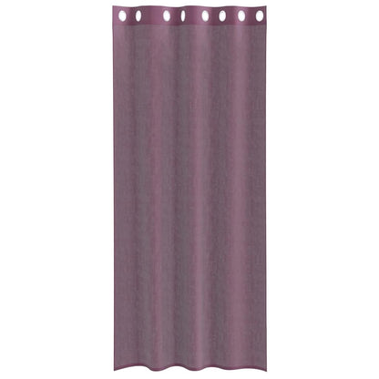 vidaXL Voile Curtains with Grommets 2 pcs Purple 140x225 cm