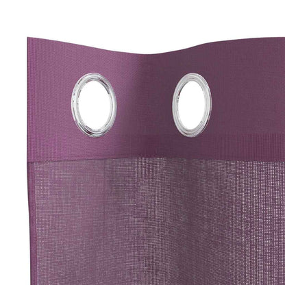 vidaXL Voile Curtains with Grommets 2 pcs Purple 140x225 cm