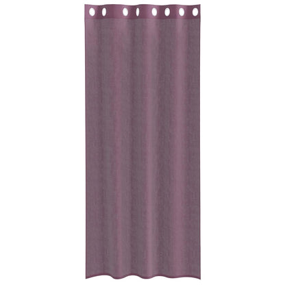 vidaXL Voile Curtains with Grommets 2 pcs Purple 140x245 cm