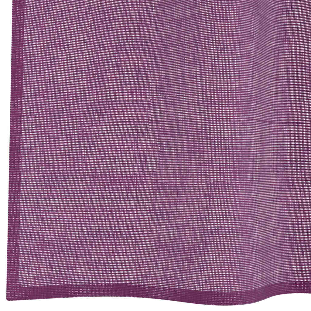 vidaXL Voile Curtains with Grommets 2 pcs Purple 140x245 cm