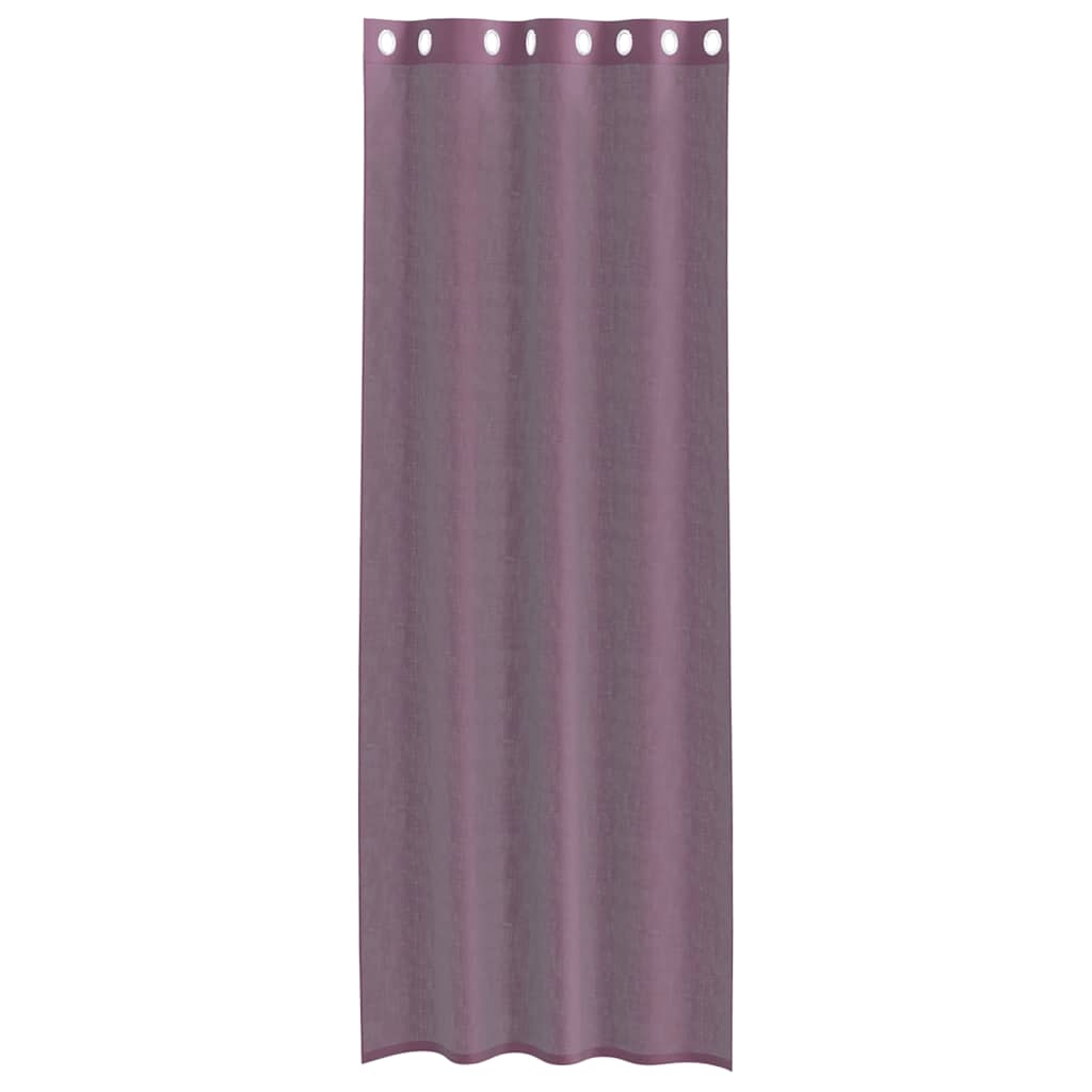vidaXL Voile Curtains with Grommets 2 pcs Purple 140x260 cm