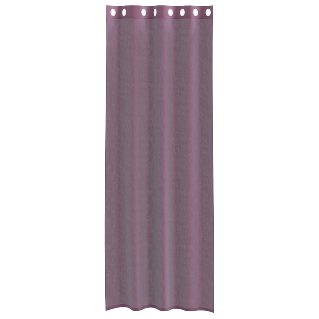 vidaXL Voile Curtains with Grommets 2 pcs Purple 140x300 cm