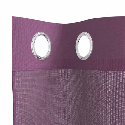 vidaXL Voile Curtains with Grommets 2 pcs Purple 140x300 cm