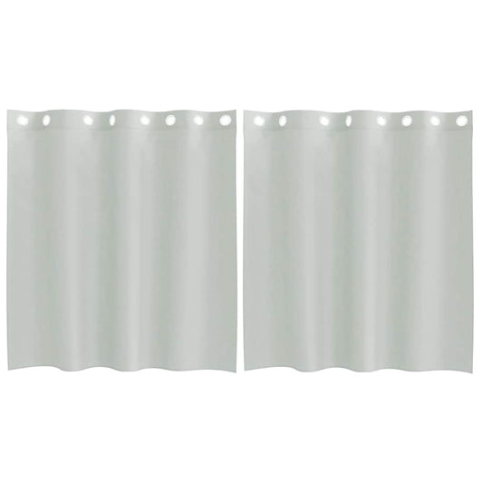 vidaXL Voile Curtains with Grommets 2 pcs Light Grey 140x140 cm
