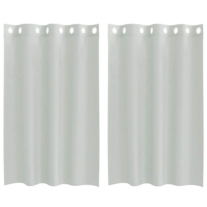 vidaXL Voile Curtains with Grommets 2 pcs Light Grey 140x175 cm