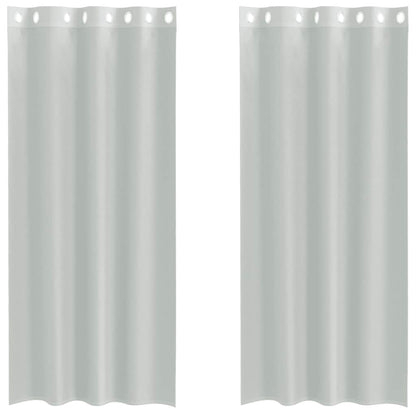 vidaXL Voile Curtains with Grommets 2 pcs Light Grey 140x225 cm