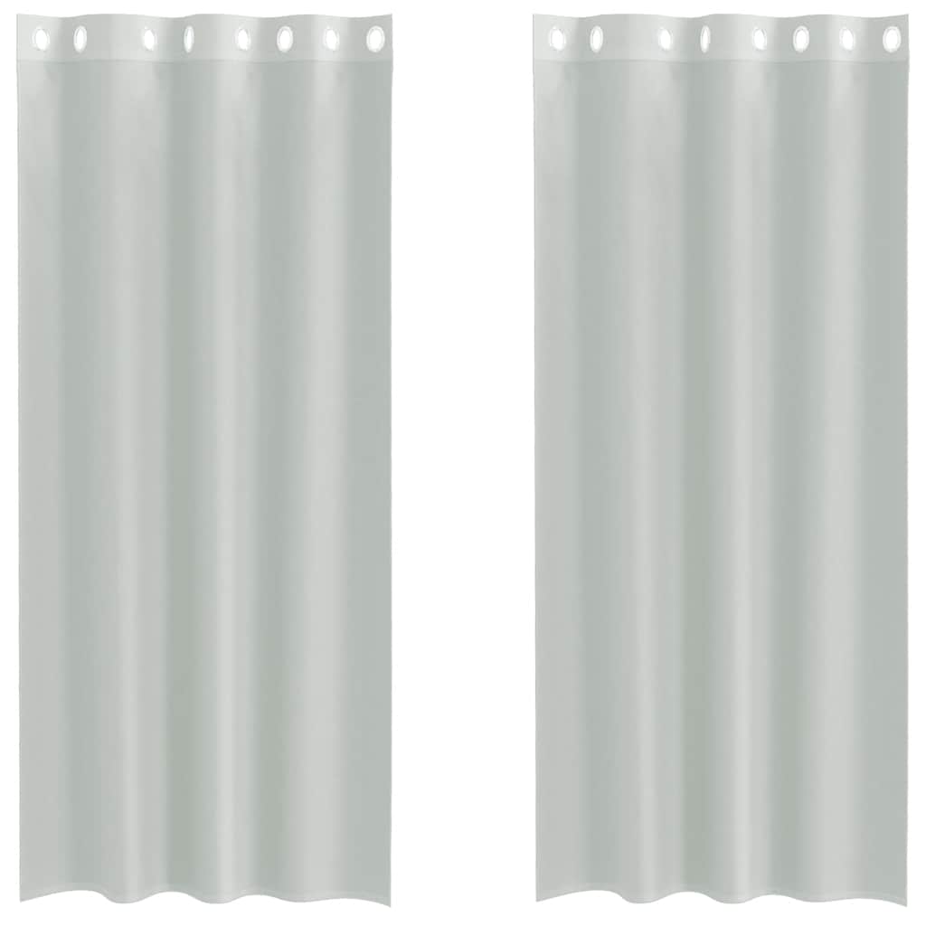 vidaXL Voile Curtains with Grommets 2 pcs Light Grey 140x245 cm