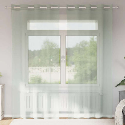 vidaXL Voile Curtains with Grommets 2 pcs Light Grey 140x245 cm