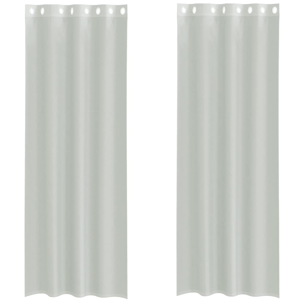 vidaXL Voile Curtains with Grommets 2 pcs Light Grey 140x300 cm