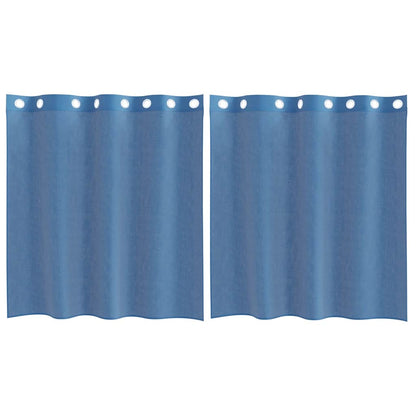 vidaXL Voile Curtains with Grommets 2 pcs Royal Blue