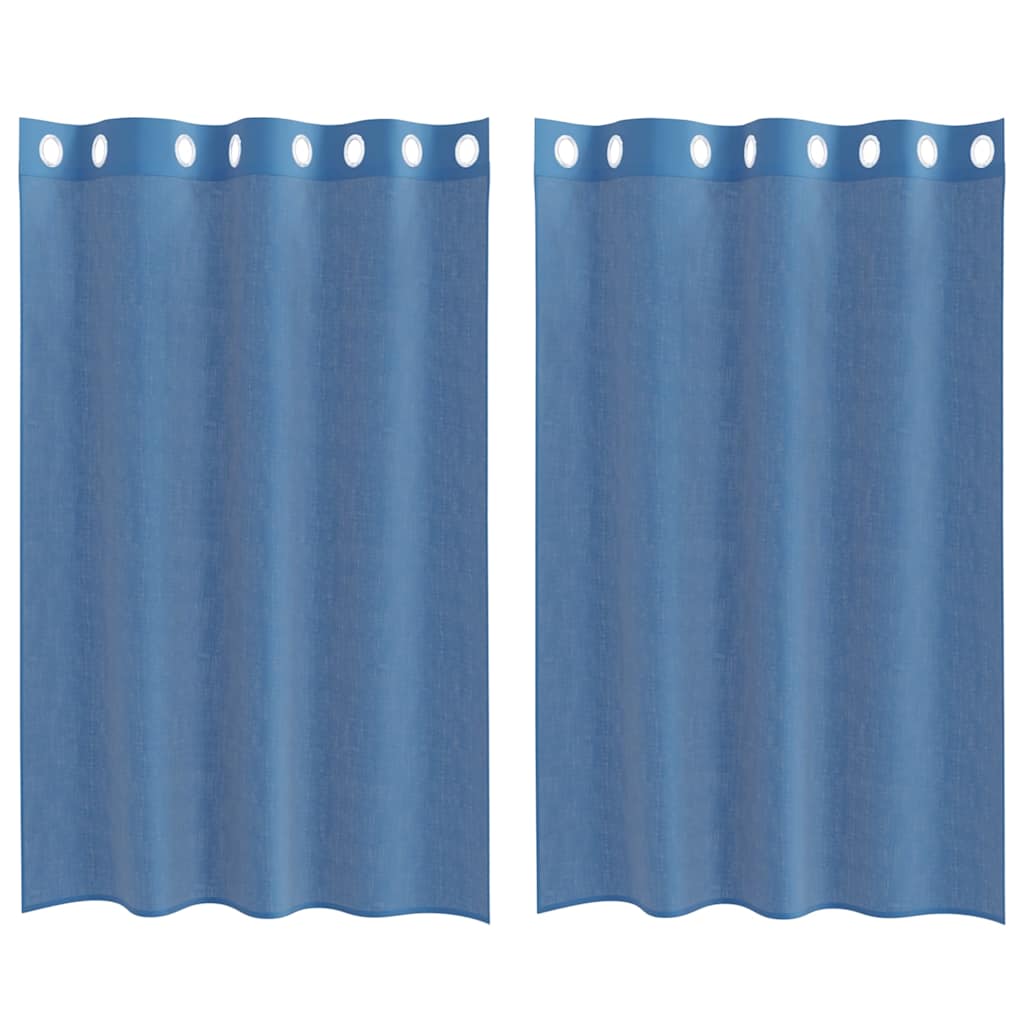 vidaXL Voile Curtains with Grommets 2 pcs Royal Blue