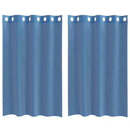 vidaXL Voile Curtains with Grommets 2 pcs Royal Blue