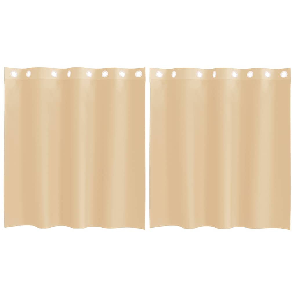 vidaXL Voile Curtains with Grommets 2 pcs Sand