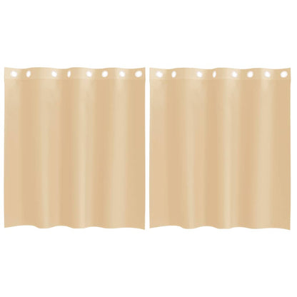 vidaXL Voile Curtains with Grommets 2 pcs Sand