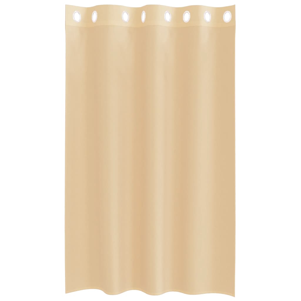 vidaXL Voile Curtains with Grommets 2 pcs Sand