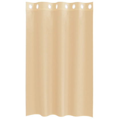 vidaXL Voile Curtains with Grommets 2 pcs Sand